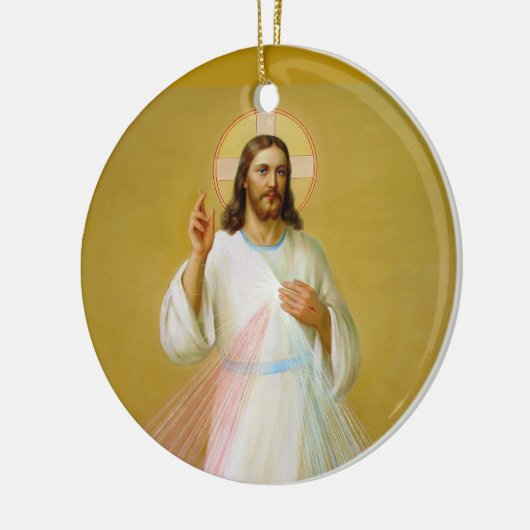 Jezus Christus zegen Keramisch Ornament (Links)