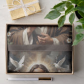 Jezus Christus zegene u. Heilig Kruis en Duif Tissuepapier (Geschenk)