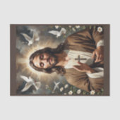 Jezus Christus zegene u. Heilig Kruis en Duif Tissuepapier (Voorkant)