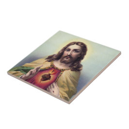 Jezus Christus Zegenend Heilig Hart van Jezus Tegeltje