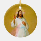 Jezus Christus zegenend Keramisch Ornament (Achterkant)