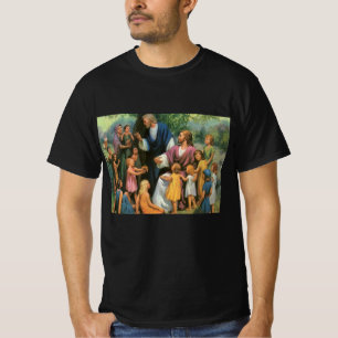 Jezus Christus Zegenende Kinderen, Vintage Religie T-shirt