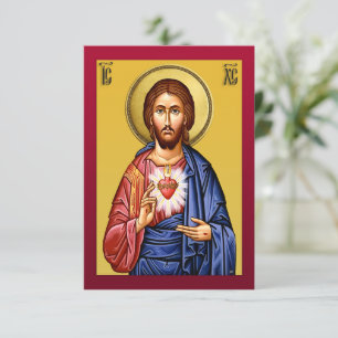 Jezus Christus zoon van God nieuw rood RSVP Kaartje