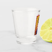 Jezus Christus, zoon van God, nieuw rood Shot Glas (Links)