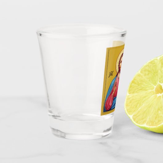 Jezus Christus zoon van God Shot Glas (Links)
