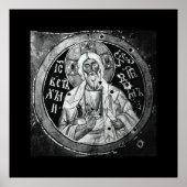 Jezus Christus - zwarte en witte hoofdletters Poster (Voorkant)