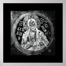 Jezus Christus - zwarte en witte hoofdletters Poster