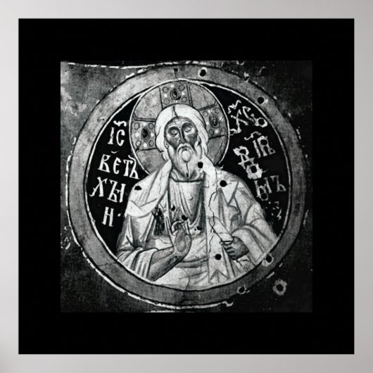 Jezus Christus - zwarte en witte hoofdletters Poster (Voorkant)