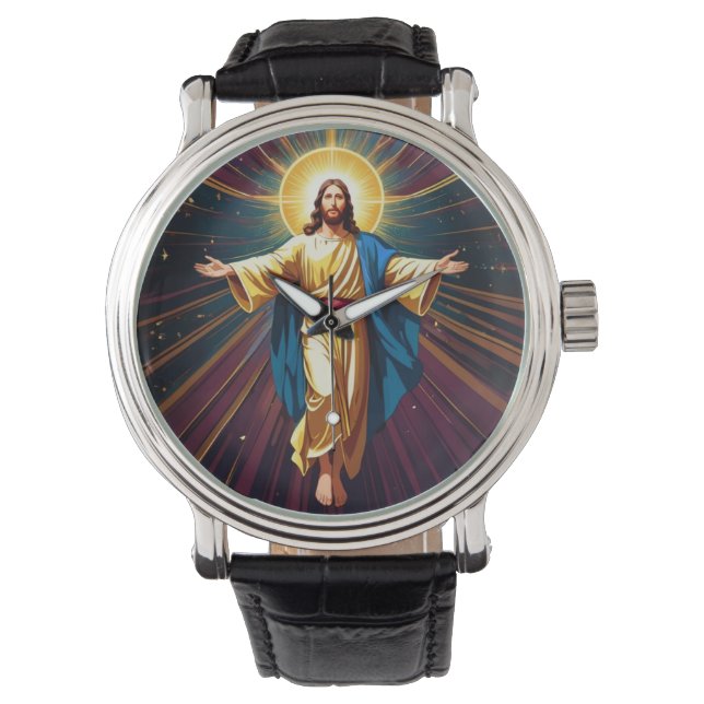 Jezus Christus's glorie 1 Horloge (Voorkant)