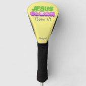 Jezus Clean vergeeft een schattig Christelijk ontw Golfheadcover (Voorkant)