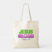 Jezus Clean vergeeft een schattig Christelijk ontw Tote Bag (Achterkant)