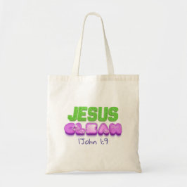 Jezus Clean vergeeft een schattig Christelijk ontw Tote Bag