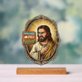 Jezus Cloud Opslag Vol Waarschuwing Betaalmuur Tec Acryl Bord (Neutraal)