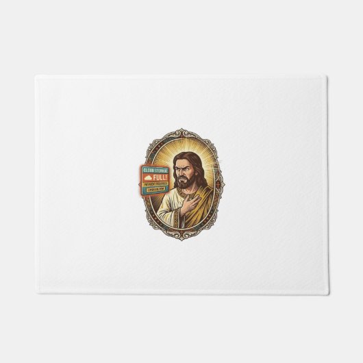 Jezus Cloud Opslag Vol Waarschuwing Betaalmuur Tec Deurmat (Voorkant)