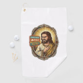 Jezus Cloud Opslag Vol Waarschuwing Betaalmuur Tec Golfhanddoek (Insitu)