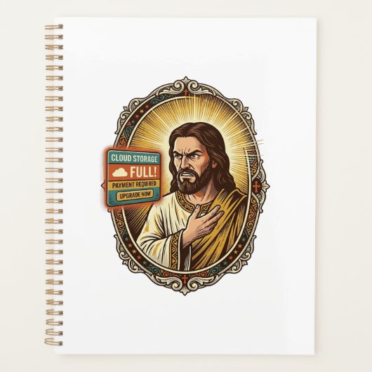Jezus Cloud Opslag Vol Waarschuwing Betaalmuur Tec Planner (Voorkant)