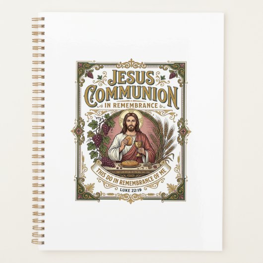 Jezus Communie Jezus Communie Christelijk Geloof V Planner (Voorkant)