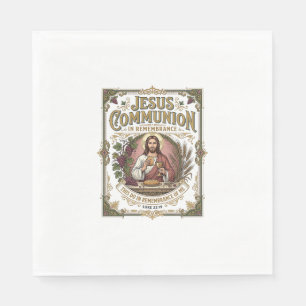 Jezus Communie Jezus Communie Christelijk Geloof V Servet