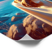 Jezus contemplatie naast stille wateren poster (Hoek)