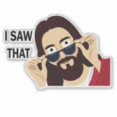 Jezus, dat zag ik sticker (Voorkant)