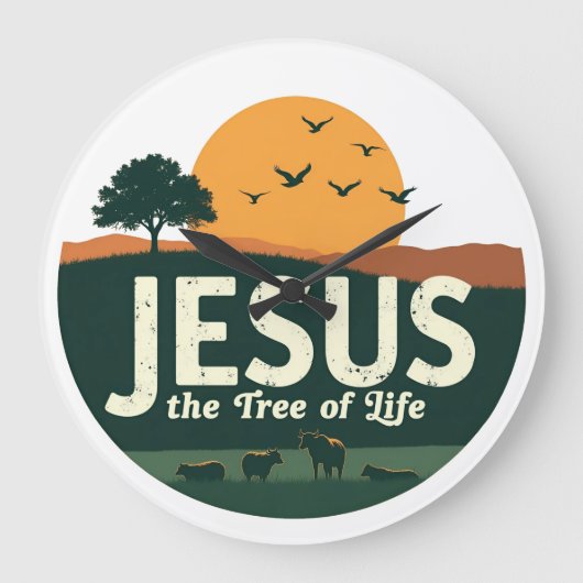 Jezus: De boom des levens Grote Klok (Voorkant)