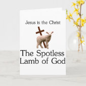 Jezus de Christus, vlekkeloos lam van God Kaart (Gele Bloem)