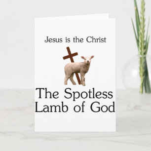 Jezus de Christus, vlekkeloos lam van God Kaart