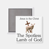 Jezus de Christus, vlekkeloos lam van God Magneet (Voorkant / Achterkant)