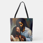 Jezus de Comforter Christelijke Art Canvas tas (Voorkant)