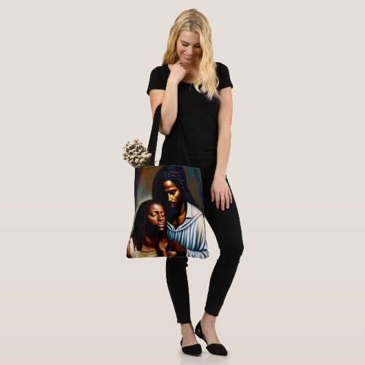 Jezus de Comforter Christelijke Art Canvas tas (Op model)