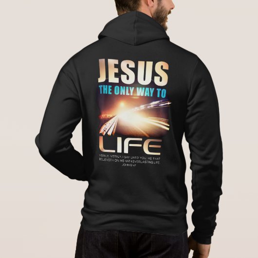 Jezus: De enige manier om Christelijk geloof te le Hoodie (Achterkant)