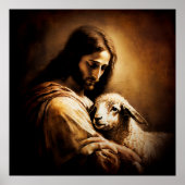 Jezus ~ De Goede Herder ~ Psalm 23 ~ Poster (Voorkant)