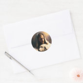 Jezus de Goede Herder Ronde Sticker (Envelop)