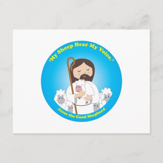 Jezus de Good Shepherd Briefkaart (Voorkant)