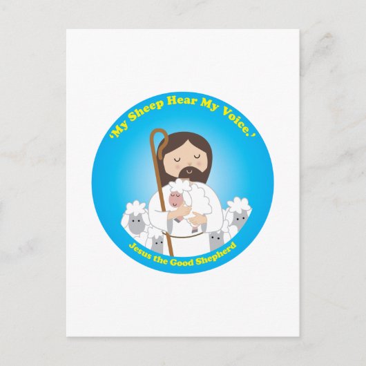 Jezus de Good Shepherd Briefkaart (Voorkant)