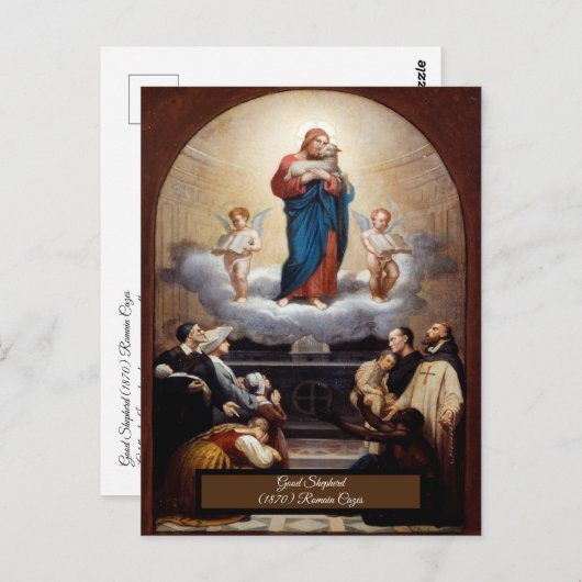 Jezus de Good Shepherd Briefkaart (Voorkant / Achterkant)