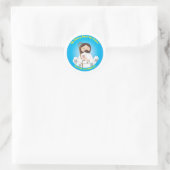 Jezus de Good Shepherd Ronde Sticker (Tas)