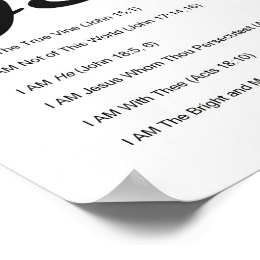 Jezus De grote ik ben Poster (Hoek)