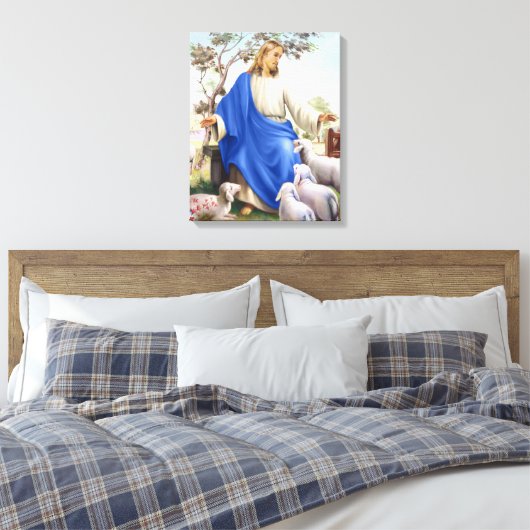 Jezus de herder canvas afdruk (Insitu (Slaapkamer))