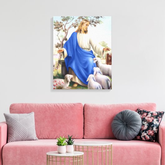 Jezus de herder canvas afdruk (Insitu (Woonkamer))