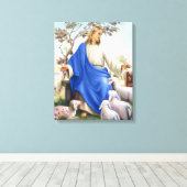 Jezus de herder canvas afdruk (Insitu (Houten vloer))