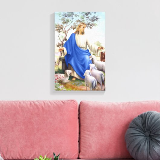 Jezus de herder canvas afdruk (Insitu (Woonkamer))