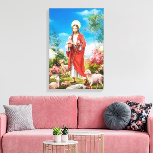 Jezus de herder canvas afdruk (Insitu (Woonkamer))