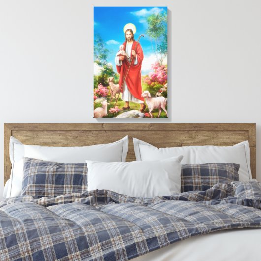Jezus de herder canvas afdruk (Insitu (Slaapkamer))