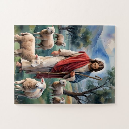 Jezus de herder legpuzzel (Horizontaal)