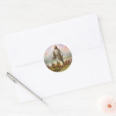 Jezus de herder ronde sticker (Envelop)