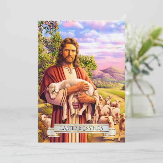 Jezus De Kaarten van de paaspaasschilderd (Staand voorkant)