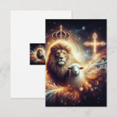 Jezus de Leeuw en het Lam Bedankkaart (Voorkant / Achterkant)