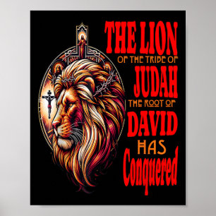 Jezus de Leeuw van Juda Stoïcijns citeren Mannen Poster