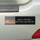 Jezus, de MANIER, de WAARHEID en het LICHT Bumpersticker (Op auto)